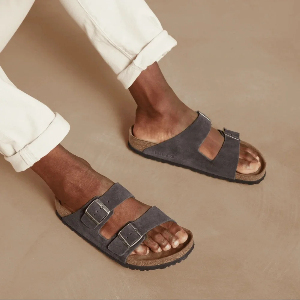 Birkenstock Men's Arizona Sandals Tan Brown GUC Size 10 44 - Picture 1 of 8